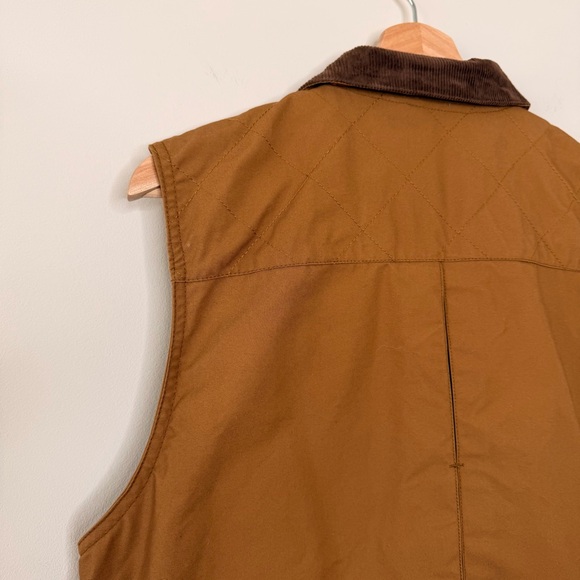 L.Bean Women’s Brown Utility Field Vest Corduroy Collar Outdoor Workwear - Picture 10 of 16
